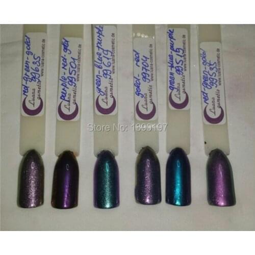 Color changing chameleon pearl pigments powder a set 12colors*5grams each for cosmetics, auto paints and nails