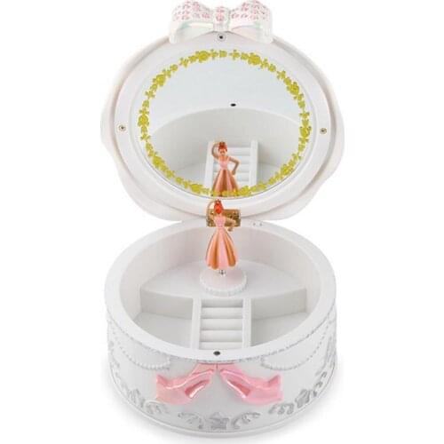 Exquisite Plastic Musical Rotating Ballerina Girl Dancing Music Box Figure