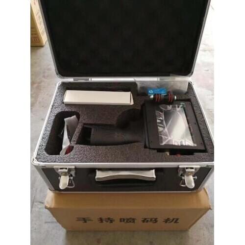 Safe package Handheld Inkjet Coding Printer Expiry Date Serial Number Barcode with conveyor belt and sensor