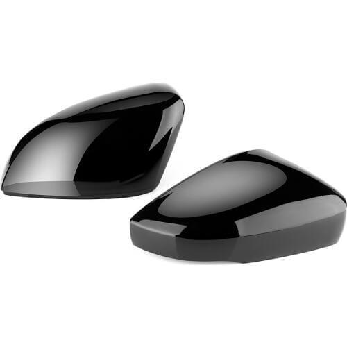 2 pieces For VW Golf 6 MK6 GTI6 R20 Golf 6 R Touran Side Wing Rearview Mirror Cover Caps Replacement Caps Shell Glossy Black