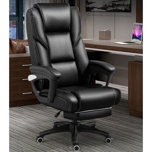 Computer chair home office chair back leather boss chair comfortable to sit down massage lunch chair