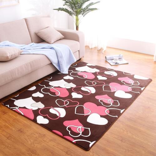 Coral velvet thick carpet bedroom living room blanket coffee table sofa mat bedside bay window rectangular rug non-slip