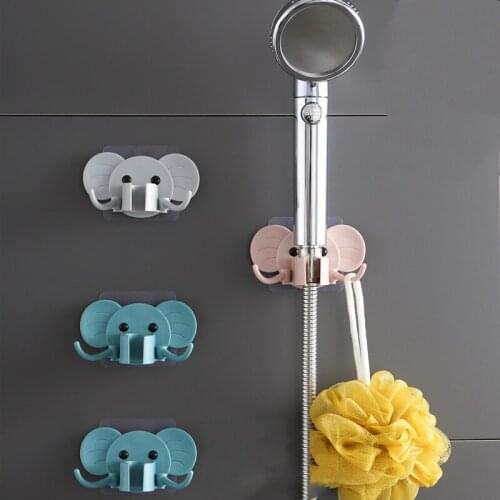 Elephant hook Shower Head Holder Punch-free Self-adhesive Handheld Drill-free hook Showerhead Rack Bathroom Wall Mount Bracket