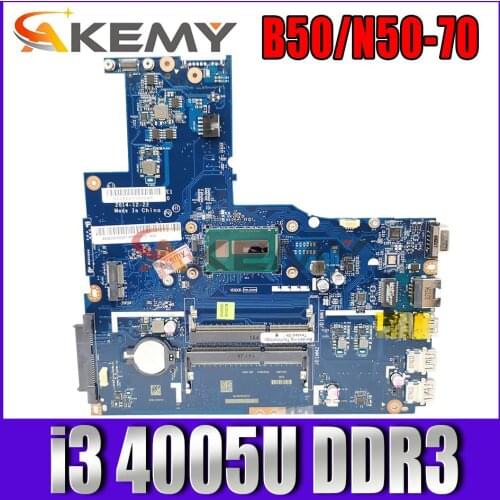 Akemy ZIWB2/ZIWB3/ZIWE1 LA-B092P for Lenovo B50-70 N50-70 notebook motherboard 5B20G40929 CPU i3 4005U DDR3 100% test work