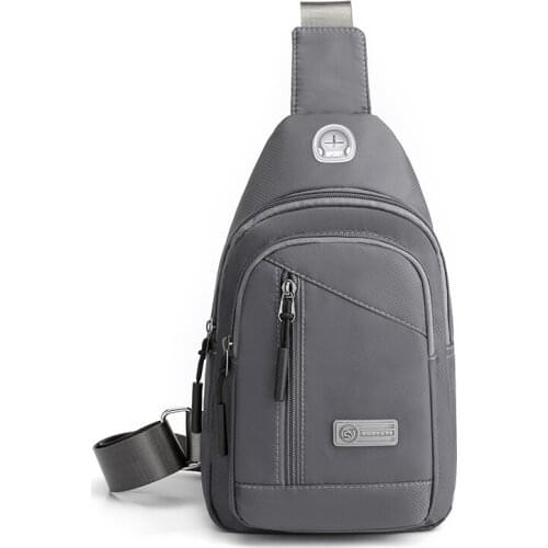 New Nylon Chest Bag For Men 2021 Solid Color Waterproof Multifunctional Portable Shoulder Bag Unisex Travel Messenger Bag Sac