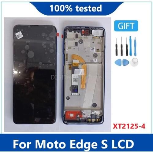 New Original For Motorola Moto Edge S XT2125-4 LCD Display 5G Screen Touch Glass Digitizer For Moto EdgeS Lcd with Frame
