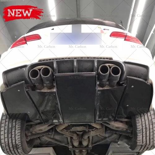 FOR BMW E92 E93 M3 2007-2013 VARIS STYLE CARBON FIBER REAR BUMPER BOTTOM BOARD SPLITTER & DIFFUSER SET TRIM BODY KIT M3 RACING