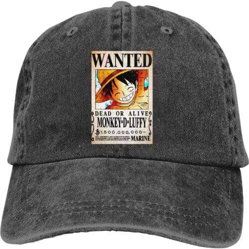 Wanted Poster Monkey D. Luffy 1.5 Billion Berrys The Baseball Cap Peaked capt Sport Unisex Outdoor Custom One Piece Anime Hats