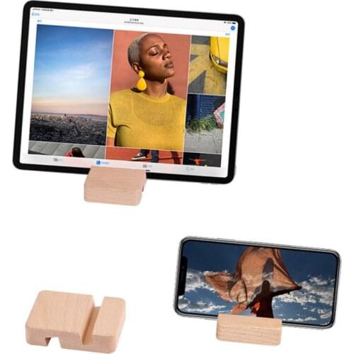 Universal Phone Holder Grip Bracket For Tablet Phone Stand Multi-angle Desktop Double Slot Wood Holder For Samsung IPhone 8 6S 6