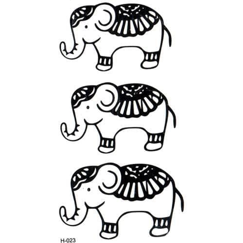 10pcs Cute Elephant temporary tattoos men henna tattoo kids tattoo tatoo temporary stickers tatouage temporaire temporary tatoo