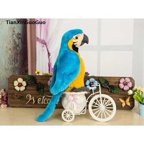 High quality goods about 26cm beautiful bird lovely blue parrot plush toy soft doll birthday gift b2729