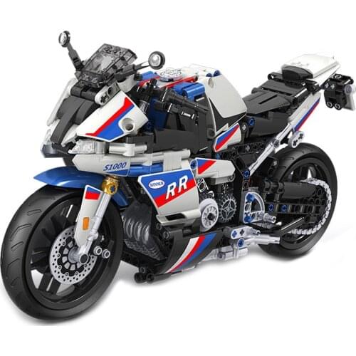 Winner 7054 MOC 819PCS Static Track Motorcycle 1:6 Model Assembled Building Block Bricks DIY Toys For Children Birthday Gift