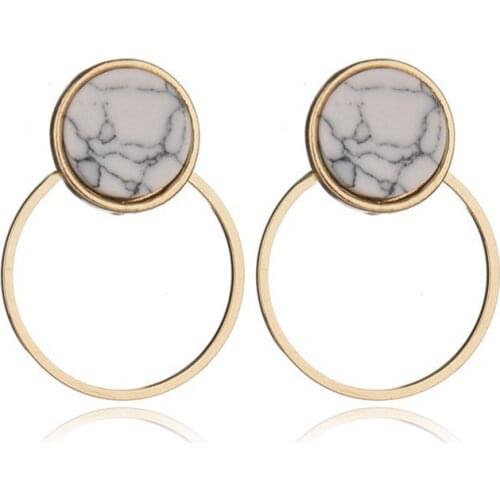 Exaggerated Earrings 2020 Fashion New Temperament Earrings Simple Trendy Circle Shape Personality Gold Earrings Women Nausznica