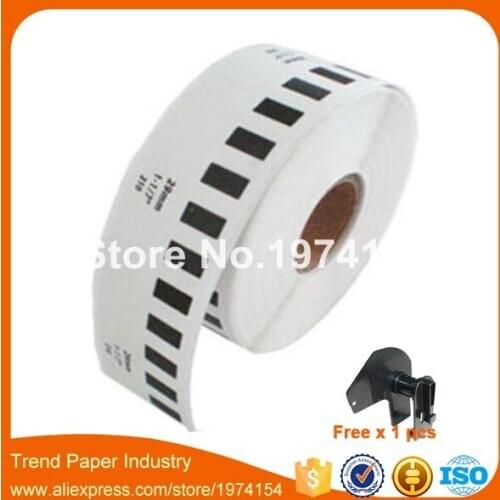 10 Rolls Brother Compatible Labels dk-22210 dk 2210 29mmx30.48m Thermal paper sticker Continuous Label