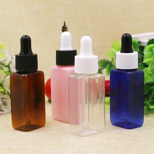 10 Pcs 30 Ml White Plastic PET Glass Dropper Bottle Oil Vintage Perfume Small Containers Wedding Organizer Spice Jar Canister
