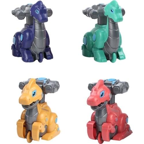 4Pcs Cartoon Dinosaur Inertial Car Pull Back Car Model Animal Inertia Car Friction Push Go Toy