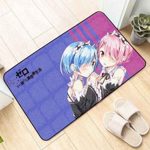 Anime Re:Zero Starting Life in Another World Floor Mat Carpet Decor Bedroom Anti-slip Rugs Doormat Kitchen Mats
