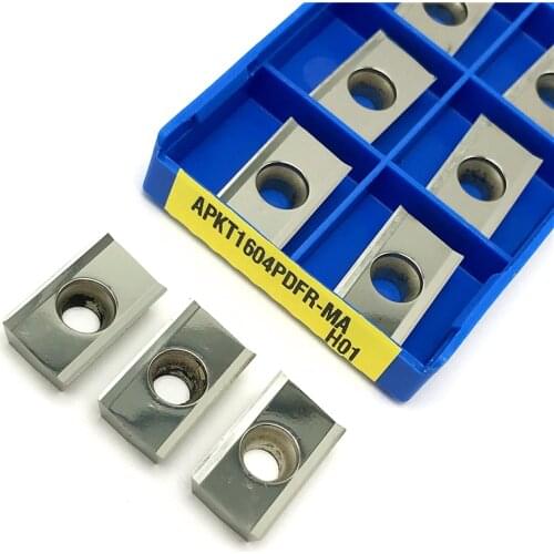 APKT1604PDFR MA H01 Milling inserts Indexable Cutting tool CNC Metal lathe tool Aluminum turning tool APKT 1604 turning insert