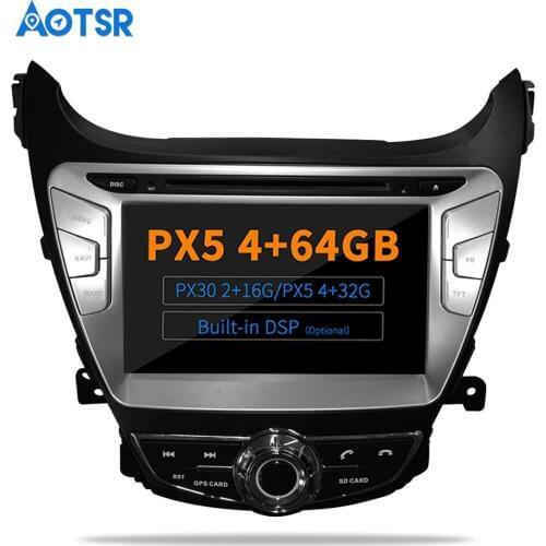 AOTSR Android 9.0 / 10.0 DSP Radio For Hyundai Elantra 2011 2012 2013 Car GPS Navigation 2 Din Bluetooth Player Head Unit