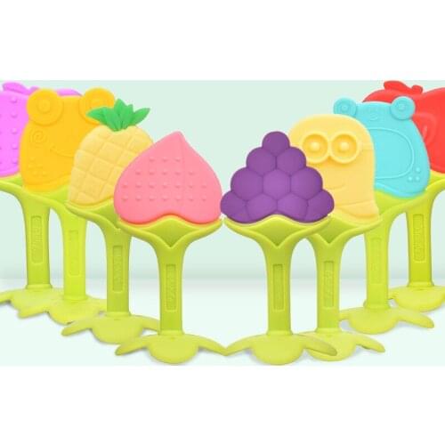 Baby Stereoscopic Fruit Gum Baby Molar Rod Baby Silica Gel Bite Toy