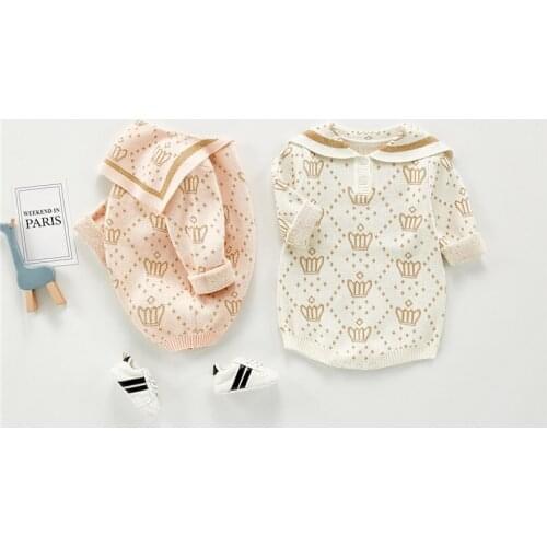 Baby Romper Newborn Knit Baby Clothes Autumn Winter Baby Girl Romper Cotton Baby Boy Romper Toddler Baby Sweater Baby Jumpsuit