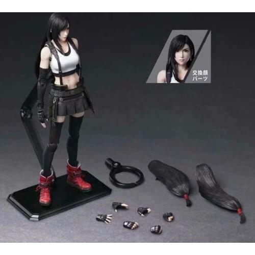 28cm Play Arts Kai Final Fantasy VII Figure Tifa Lockhart PVC Action Figure Movable Joint Tifa Lockhart Collect Toys And Gifts