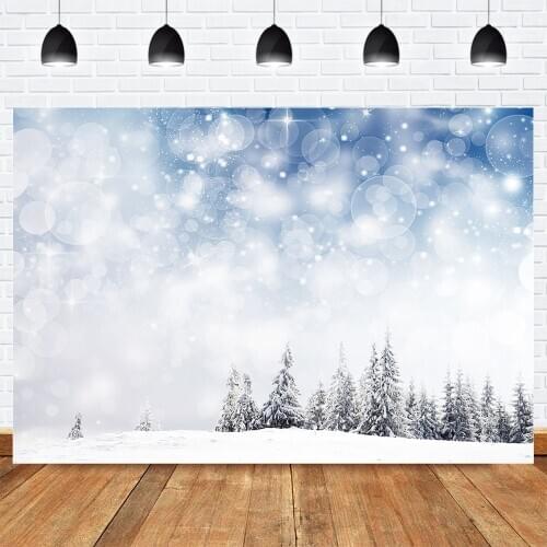 Winter Bokeh Photo Background Photo Studio Winter Wonderland Snow Forest Photography Backdrop Glitter Christmas Newborn Portrait