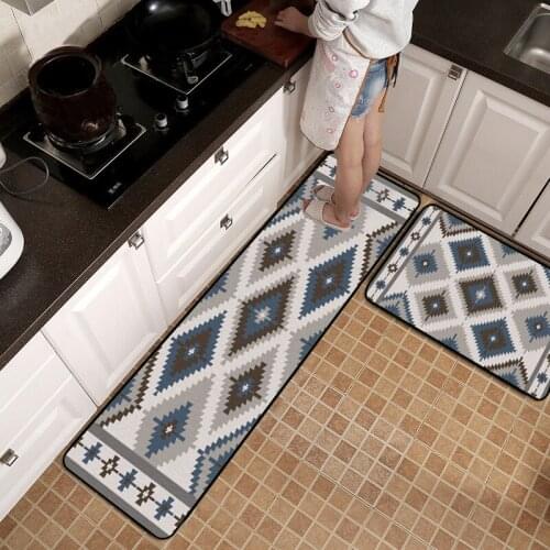Geometric Ethnic Style 3D Printed Carpet Flannel Bedroom Carpets For Living Room Home Mat Rug Strip Kitchen Decorative Area Long