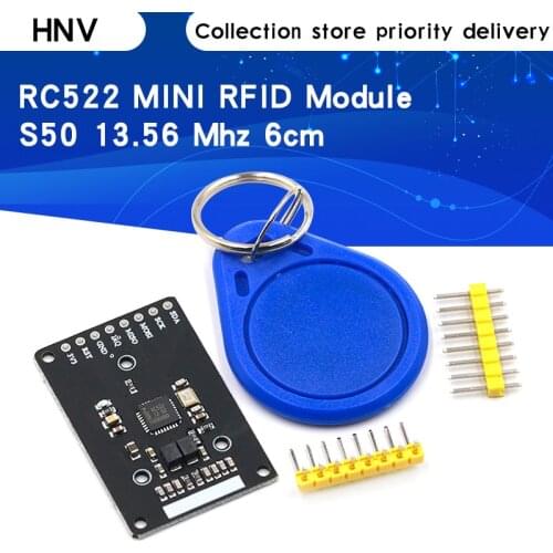 MINI RFID module RC522 Kits S50 13.56 Mhz 6cm With Tags SPI Write & Read for arduino uno 2560