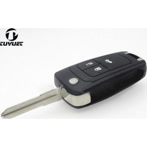Modified Folding Flip Remote Key Shell for Chevrolet Left Blade Car Key Blanks Case