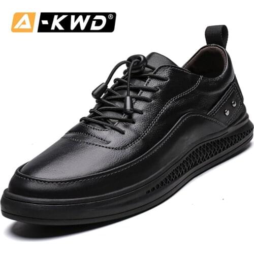 Fashion Black Whitte Sneakers Mens Elastic Band Loafer Shoes Men Slip-on Genuine Leather Shoes Men Casual Chaussure Homme Sport