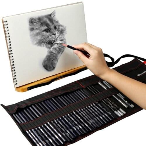 Drawing Set Sketch Pencil Set Sketch Pen Drawing Pencil Set Beginner Student Professional Full Set of Sketch Pen Art Supplies