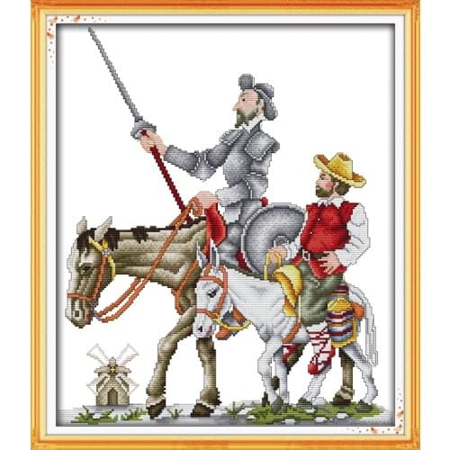 Don Quixote cross stitch kit people 18ct 14ct 11ct count print canvas stitches embroidery DIY handmade needlework