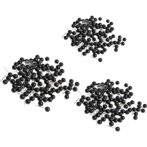 300pcs Black Glass Eyes Kits for Needle Felting Bear Dolls Making DIY Craft - 4mm, 5mm & 6mm