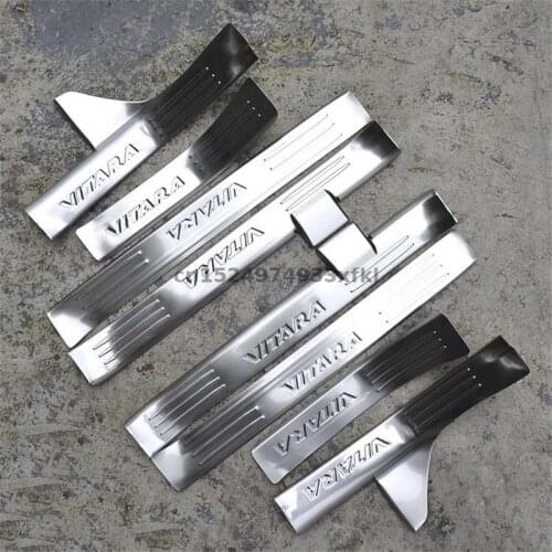 For Suzuki Vitara 2015-2018 High-quality stainless steel Door Sill Cover Welcome Pedal Trim beautiful Car-styling Accessories