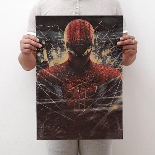 Marvel SpiderMan Stickers Action Figure Movie Poster Home Bar Bedroom Deco Wallpaper Boys Collection Toys Gifts For Children