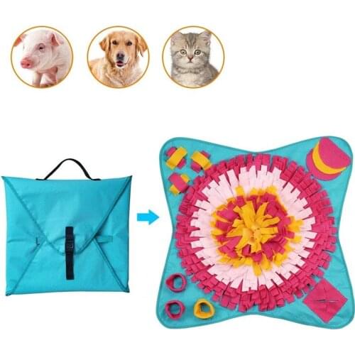 New Pet Educational Toys Decompression Portable Folding Storage Bite-resistant Flower Sniffing Mat Pet Products Puppy Chew Toy