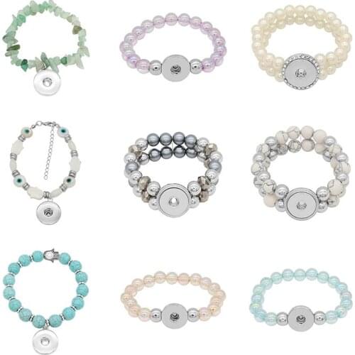 New Fashion 20mm 18mm Snap Button Bracelet DIY Jewelry 5pcs/lot KD3013