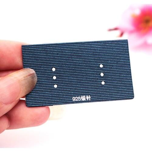 Wholesale 500pcs/lot 3x5cm Dark Blue Fashion Jewelry Stud Earrings Packaging Card 925 Silver Earring Display Card Can Customized