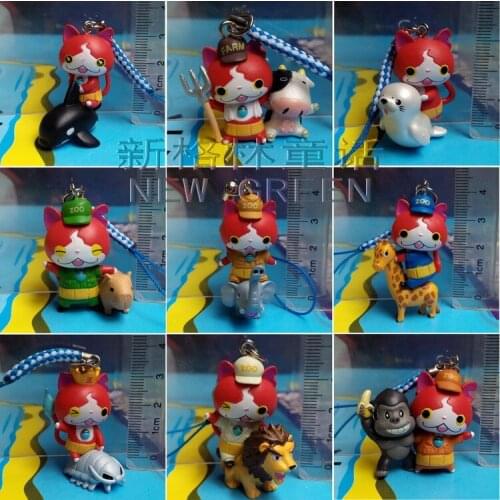 Bandai Genuine Gashapon Toys Yo-kai Watch JIBANYAN Cute Action Figure Model Ornaments Toys Phone Charms
