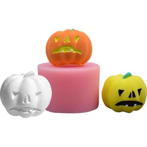 DIY Halloweens Pumpkin Gift Candle Mould Aroma Candle Gypsum Silastic Mould Dropshipping