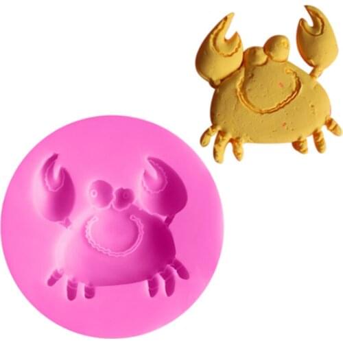 Silicone Mold For Cake Decorating Tools Sea Beach Crab Mold Fondant Chocolate Mold