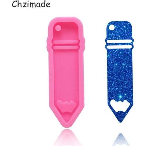 Chzimade Pencil Shape Resin Silicone Polymer Clay Molds For Key Ring Jewelry Making Epoxy Mould Diy Handmade Crafts