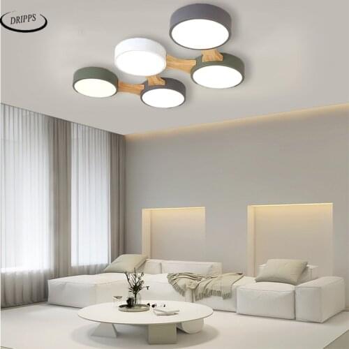 Nordic modern round LED bedroom ceiling lamp living room lighting childrens room ceiling lamp factory outlet