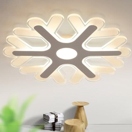Ultrathin Acrylic Snowflake Shape Led Chandeliers Lights For Study Kids Room Bedroom Modern Led Ceiling Chandelier Fixtures New