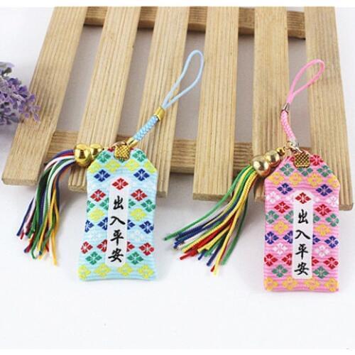 Japanese omamori blessing bag happy cat love fortune bag phone chain keychains bag charm