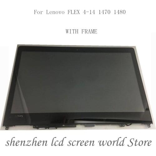 Lcd Assembly For Lenovo FLEX 4-14 1470 1480 1435 Touch Screen Digitizer Glass Replacement With frame