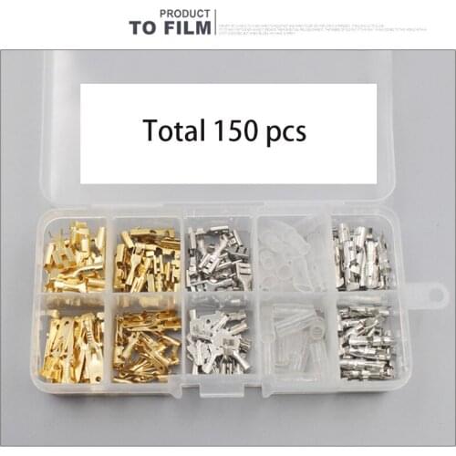 150PCS 2.8/4.8/6.3mm Crimp Terminals Insulated Seal Electrical Wire Connectors Crimp Terminal Connector Assortment Kit