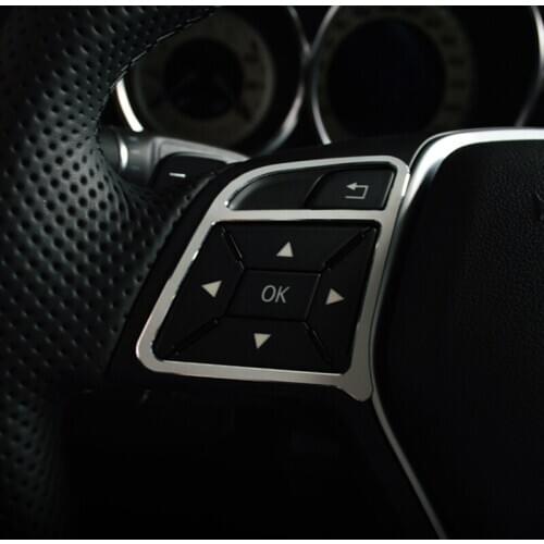 2PCS car-styling Steering Wheel Switch Button Cover Trim for Mercedes Benz A B C E GLK GLA CLA Class Interior Decorative Sequin