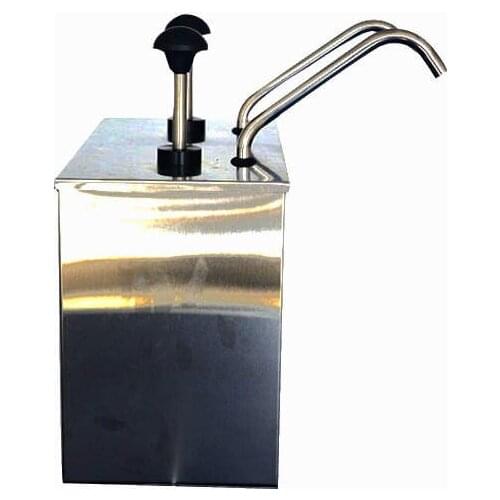 2 Bucket Sauce Dispenser Pump Squeeze Condiment Dispensing Stainless Steel
